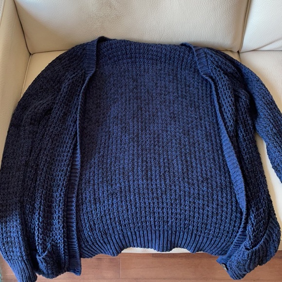 Garage oversized slouchy crochet cardigan blue - Picture 2 of 5